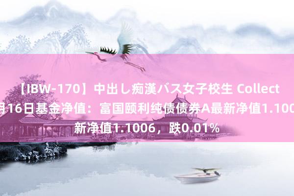 【IBW-170】中出し痴漢バス女子校生 Collection 4時間 8月16日基金净值：富国颐利纯债债券A最新净值1.1006，跌0.01%