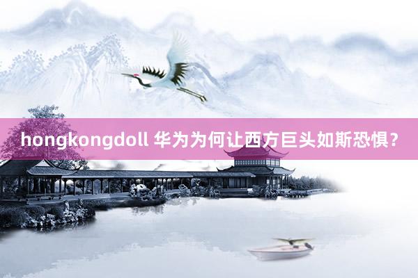 hongkongdoll 华为为何让西方巨头如斯恐惧？
